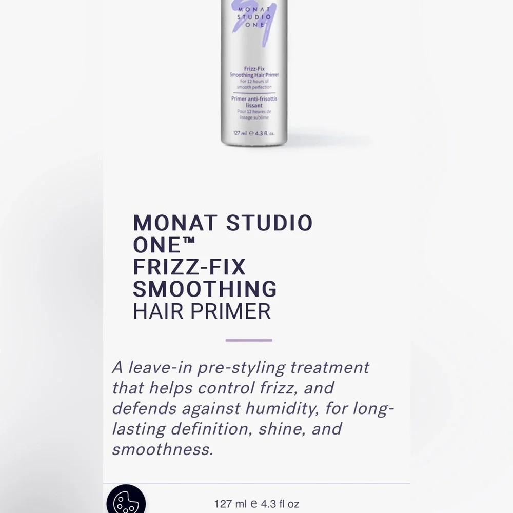 NWT Monat Frizz-fix Smoothing Hair Primer - Picture 3 of 3